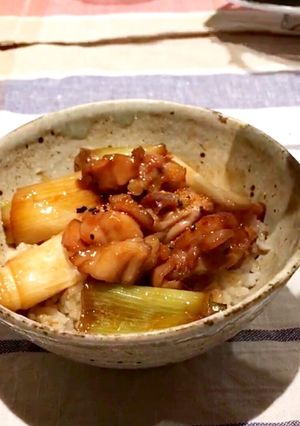 ♡鶏胸肉と長ネギでこってり焼き鳥丼-レシピのメイン写真