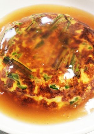 ふわふわ♡シンプル味付け♪ニラ玉あんかけ-レシピのメイン写真