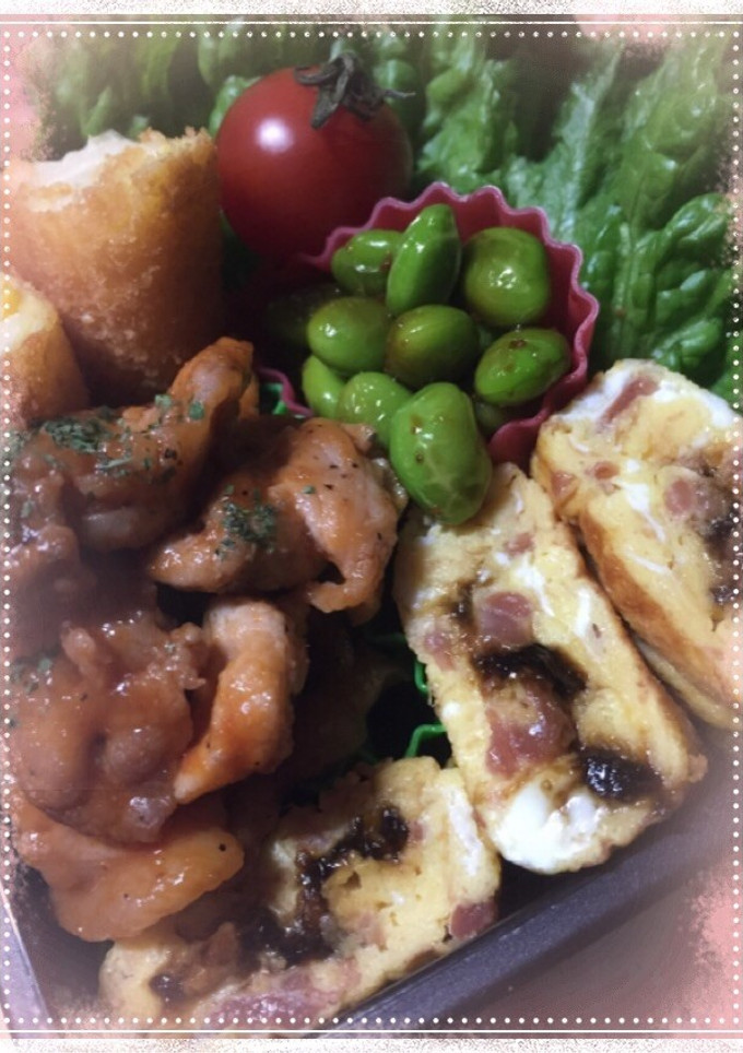 お弁当に♡梅と海苔の佃煮の卵焼き♡-レシピのメイン写真