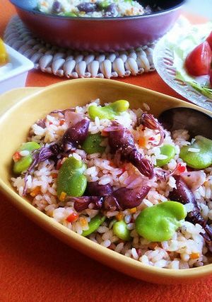ホタルイカとそら豆のピラフ☆-レシピのメイン写真