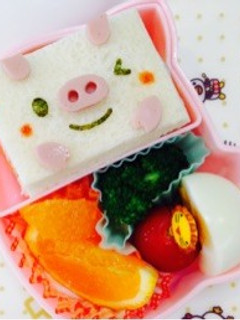 サンドイッチdeブタさん弁当…♩-レシピのメイン写真