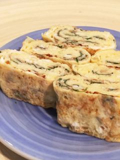 砂糖不使用!だし巻き玉子☆春菊入-レシピのメイン写真