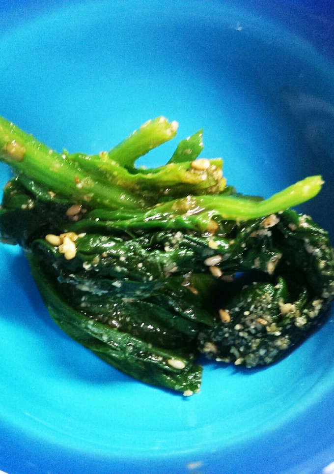 ほうれん草と焼き肉のたれのあえ物-レシピのメイン写真