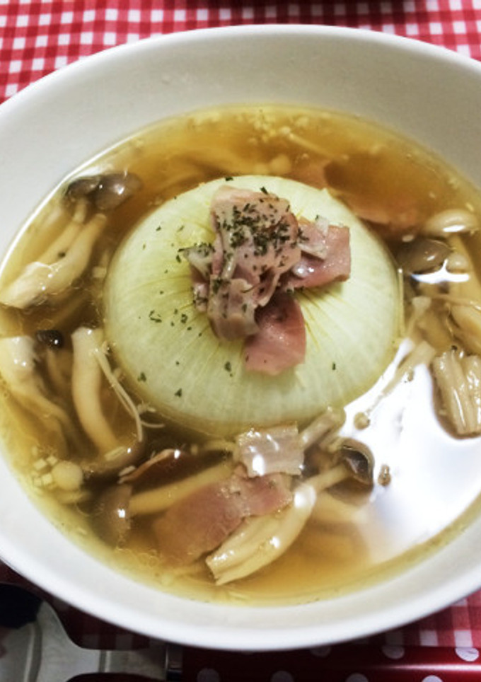 丸ごと 新玉ねぎのスープ-レシピのメイン写真