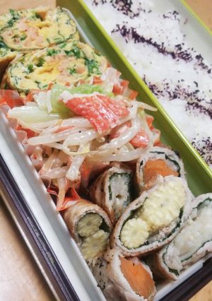 ☆豚肉大葉野菜巻き☆鮭ﾌﾚｰｸ 0514-レシピのメイン写真