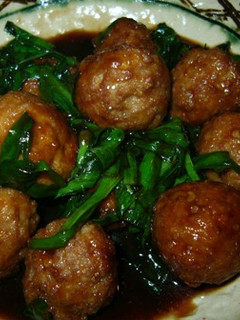 肉団子とニラの炒め物-レシピのメイン写真