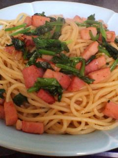 ハム✿ホウレンソウ✿ニンニク風味パスタ-レシピのメイン写真