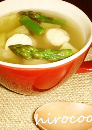 春野菜・帆立のコロコロ白だしスープ-レシピのメイン写真