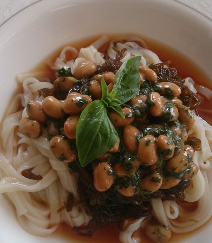 納豆モズクきしめん by クックVD27NF☆ 【クックパッド】 簡単おいしい