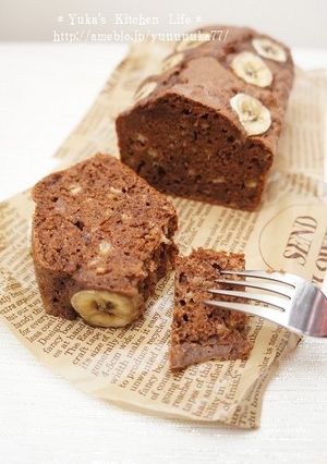 ココナッツオイルdeバナナココアパウンド-レシピのメイン写真