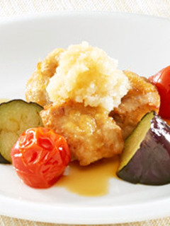 〔低たんぱく〕揚げ鶏と野菜のぽん酢がけ-レシピのメイン写真