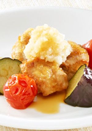 〔低たんぱく〕揚げ鶏と野菜のぽん酢がけ-レシピのメイン写真