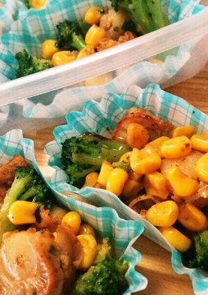 お弁当に♡ベビーほたての彩りおかず✿-レシピのメイン写真