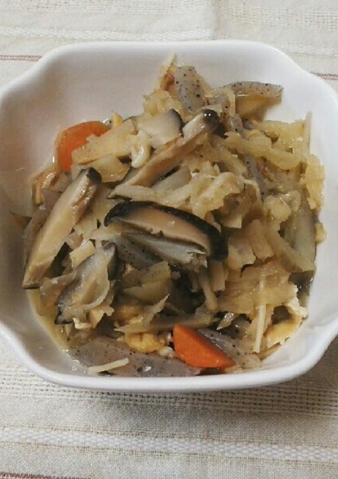 筑前煮リメイク切り干し大根の煮物-レシピのメイン写真
