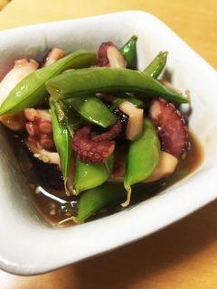 タコとスナップエンドウのさっと炒め-レシピのメイン写真