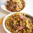 ツナとベーコンの150gパスタ