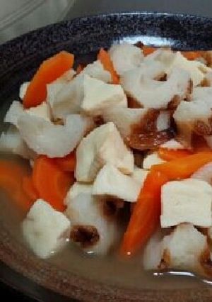 高野豆腐と竹輪の煮物-レシピのメイン写真