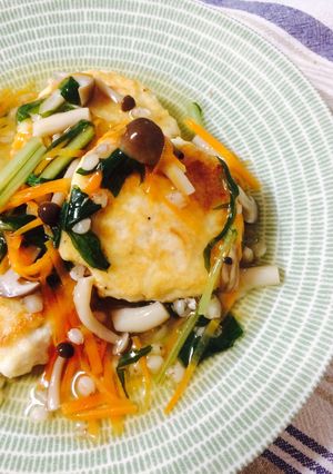 豆腐と鶏肉のつくね　野菜あんかけ-レシピのメイン写真