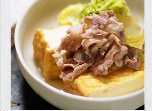 京都のお味・厚揚げと豚肉の煮物（白菜も）-レシピのメイン写真