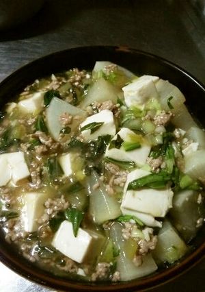 レンジで時短★大根と豆腐のそぼろあん-レシピのメイン写真