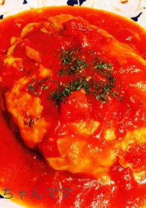 旦那絶賛！簡単♡トマト煮込みハンバーグ❁-レシピのメイン写真