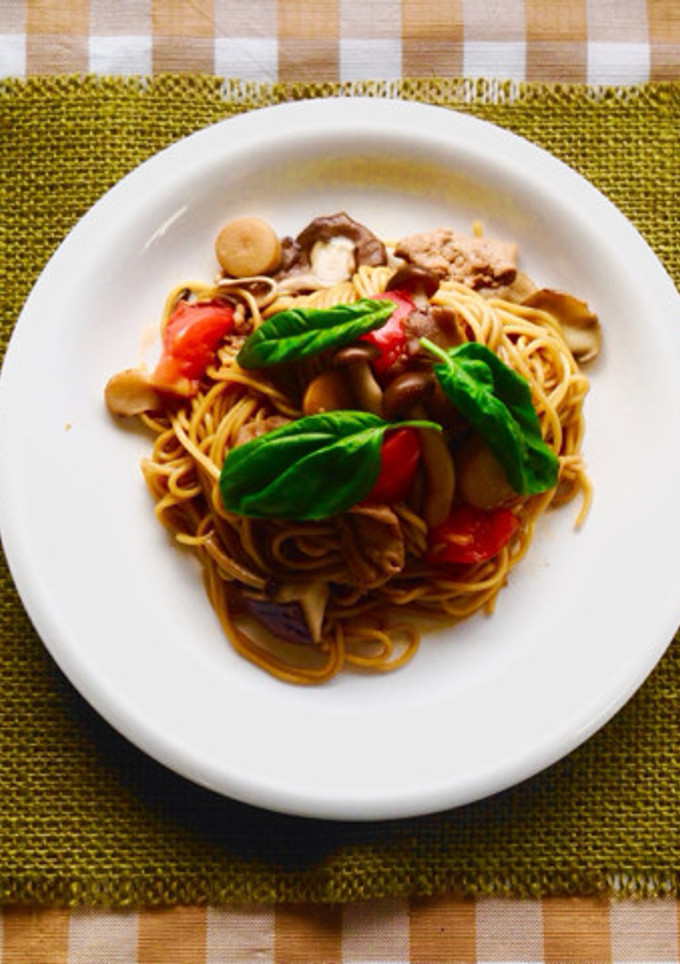 きのことトマトのイタリアン焼きそば-レシピのメイン写真