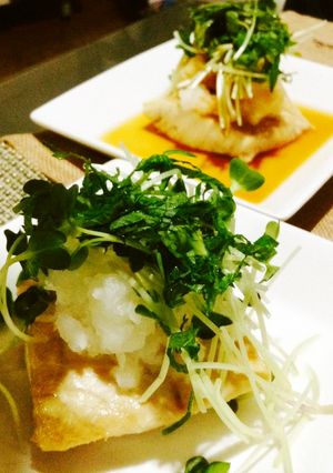 焼きマグロの貝割れシソおろし-レシピのメイン写真