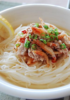 干し桜えびのエスニックにゅうめん-レシピのメイン写真