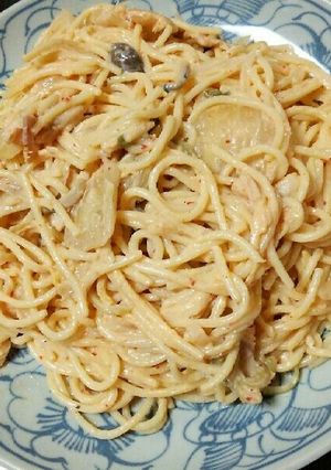 豆乳とキムチのクリームパスタ-レシピのメイン写真