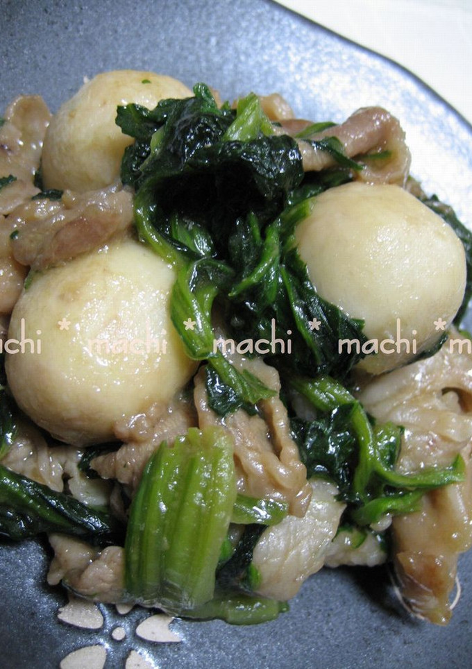 さといもと豚肉のオイスターソース炒め-レシピのメイン写真