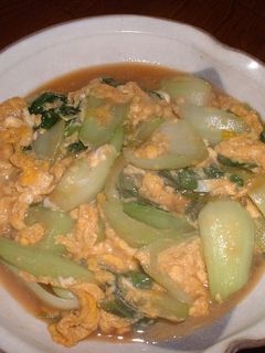 青梗菜の卵とじ-レシピのメイン写真