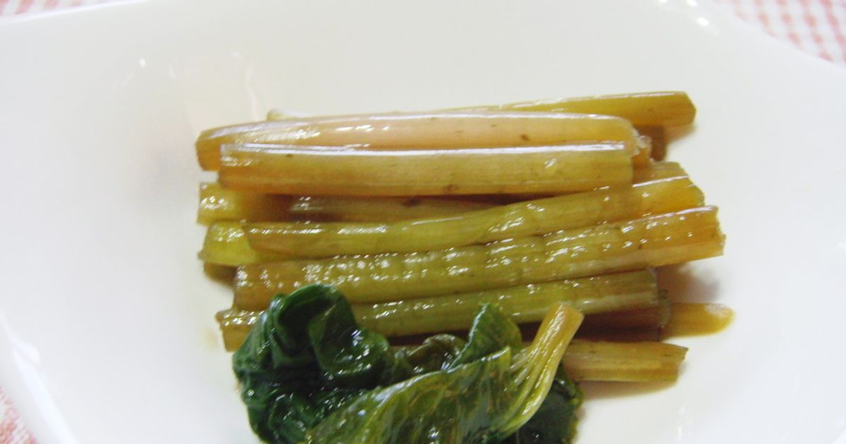 わさびの茎の麺つゆ漬け・花わさびでもok by yasutonton