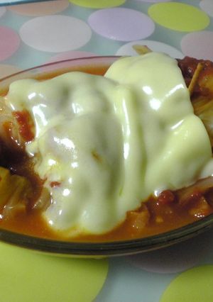 鶏肉とチーズでロールキャベツ風-レシピのメイン写真