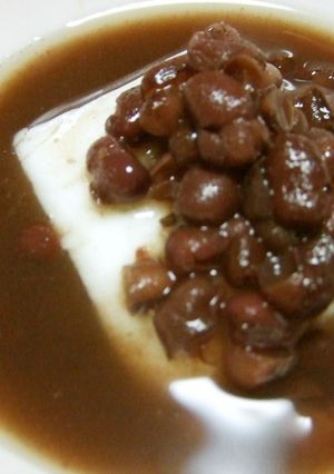 ◇豆乳くず餅◇ぜんざい風？-レシピのメイン写真