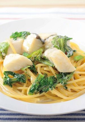 春菊とたらのクリームパスタ-レシピのメイン写真