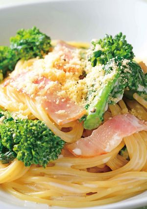 こんぶ茶の菜の花クリームパスタ-レシピのメイン写真