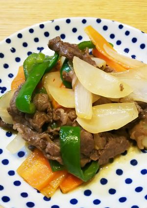 牛こまと野菜のご飯がすすむ甘辛味噌炒め-レシピのメイン写真