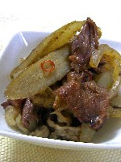 牛肉とごぼうとこんにゃくの炒め煮-レシピのメイン写真