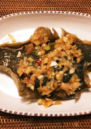 カレイ唐揚げネギドレッシングかけ-レシピのメイン写真