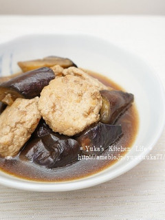 ヘルシーふわふわつくねと茄子の煮浸し-レシピのメイン写真