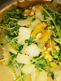 豆苗クルミの味噌炒め-レシピのメイン写真
