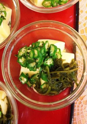 卵豆腐オクラのせ-レシピのメイン写真