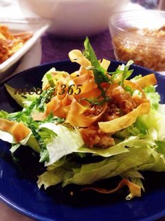 旨っ♡鶏のひき肉あんかけサラダ-レシピのメイン写真
