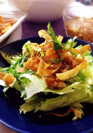 旨っ♡鶏のひき肉あんかけサラダ-レシピのメイン写真