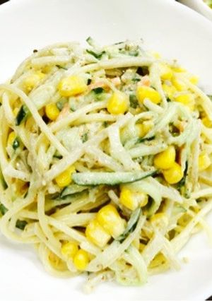 簡単時短！子供も喜ぶごぼうサラダパスタ♪-レシピのメイン写真