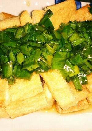 サクサク油揚げ、にらだれがけ！-レシピのメイン写真