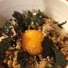 รูปของ 納豆と長芋のねばねば和え
