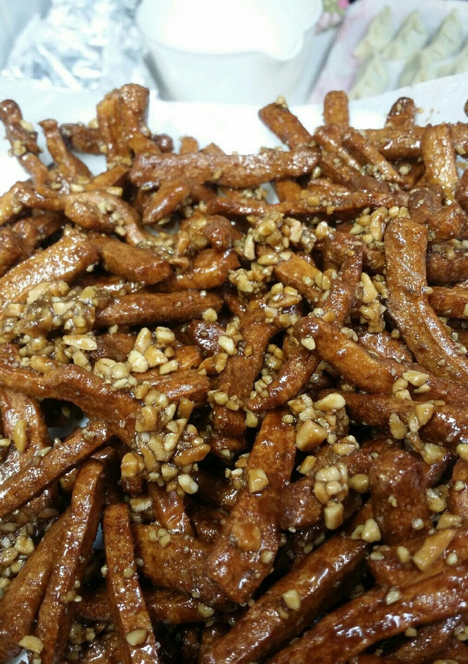 高野豆腐おやつ黒糖揚げない焼きかりんとう-レシピのメイン写真