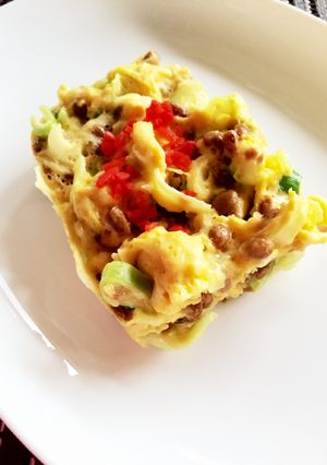 5分で納豆オムレツ-レシピのメイン写真