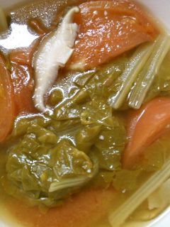簡単! 山東菜と トマトの 中華スープ♪-レシピのメイン写真